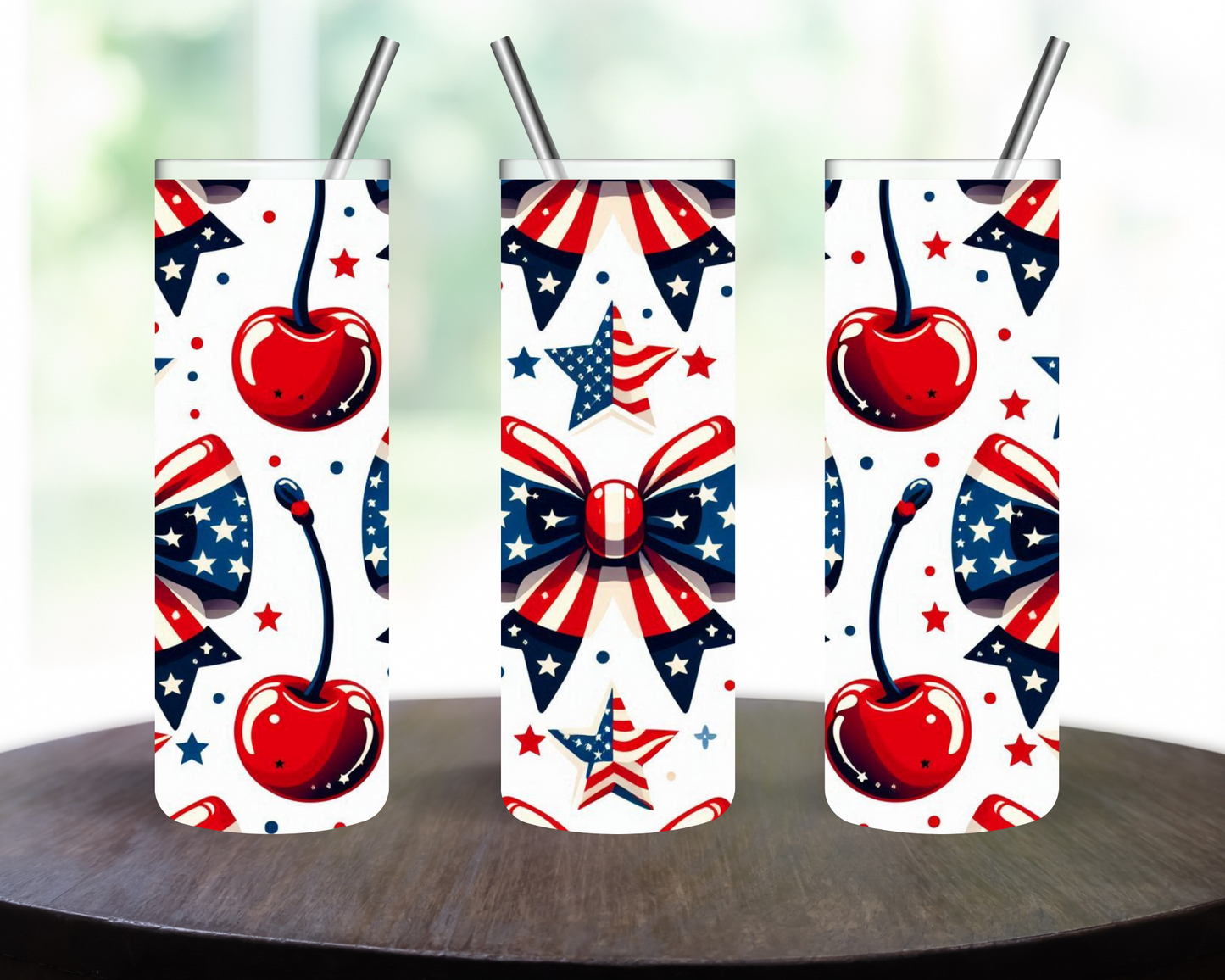 Stainless Steel 4th Of JULY 20oz Skinny Tumbler