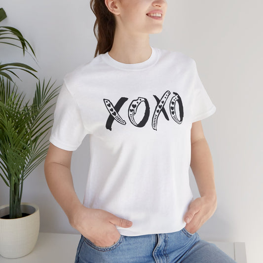 XOXO Doodle Graphic Tee |  Kiss & Hug T-Shirt | Bella Canvas 30001