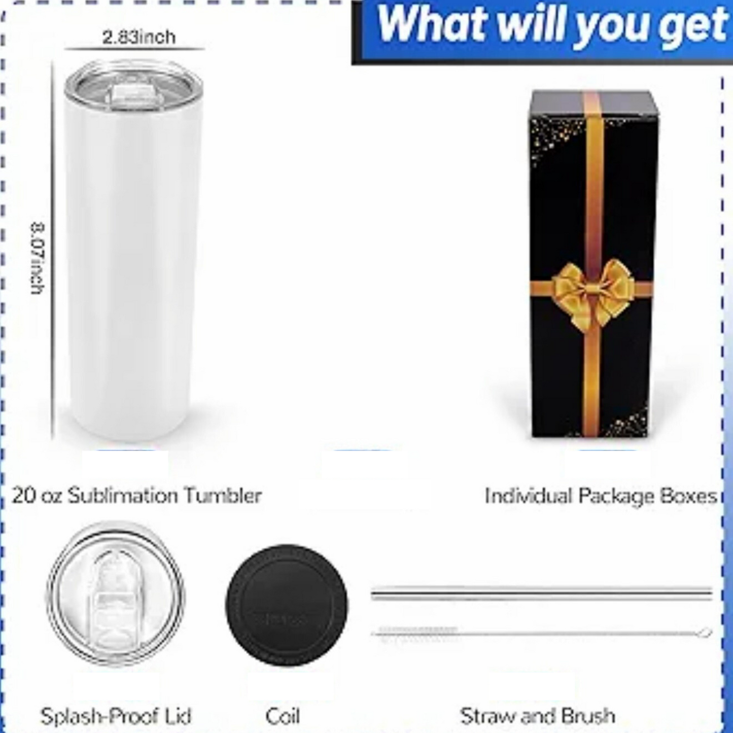Stainless Steel PUERTO RICO 20oz Skinny Tumbler