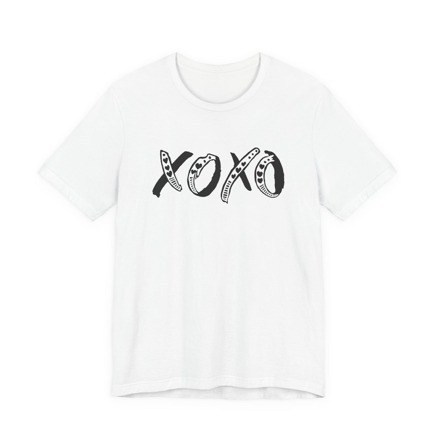 XOXO Doodle Graphic Tee |  Kiss & Hug T-Shirt | Bella Canvas 30001