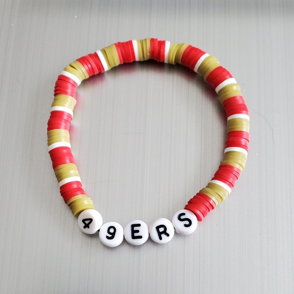 San Francisco 49ERS Beaded Bracelet