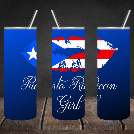 Puerto Rican Girl 20oz Skinny Tumbler