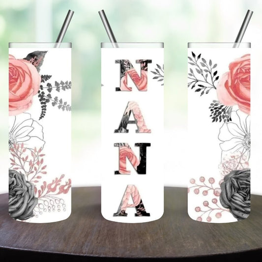 "NANA" Stainless Steel 20oz Skinny Tumbler