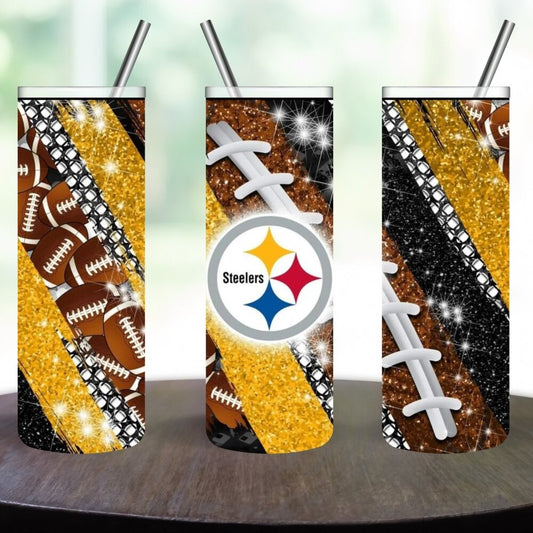 Steelers Stainless Steel 20oz Skinny Tumbler