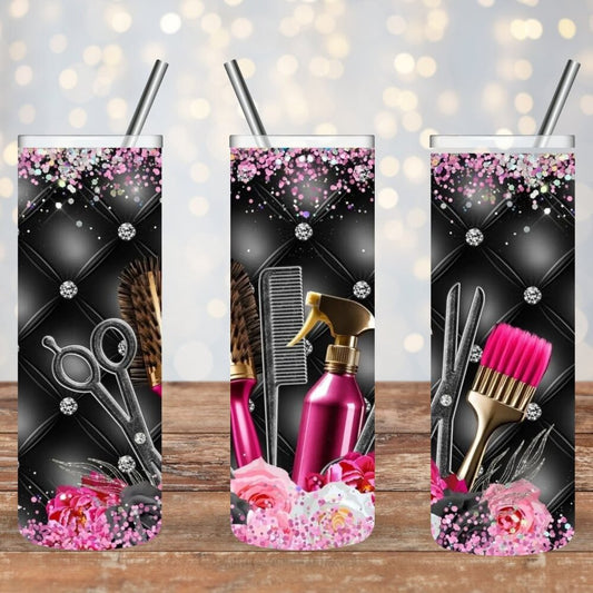 Hairstylist Stainless Steel 20oz Skinny Tumbler